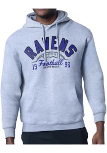 Starter Baltimore Ravens Mens Grey Half Ball Long Sleeve Hoodie