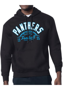 Starter Carolina Panthers Mens Black Half Ball Long Sleeve Hoodie