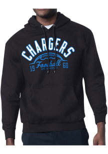 Starter Los Angeles Chargers Mens Black Half Ball Long Sleeve Hoodie