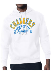 Starter Los Angeles Chargers Mens White Half Ball Long Sleeve Hoodie