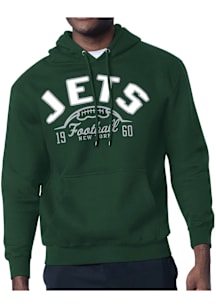 Starter New York Jets Mens Green Half Ball Long Sleeve Hoodie