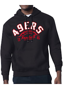 Starter San Francisco 49ers Mens Black Half Ball Long Sleeve Hoodie