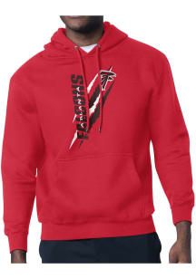 Starter Atlanta Falcons Mens Red Color Scratch Long Sleeve Hoodie