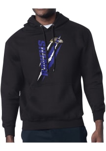 Starter Baltimore Ravens Mens Black Color Scratch Long Sleeve Hoodie
