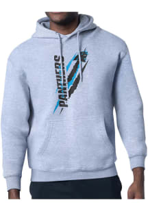 Starter Carolina Panthers Mens Grey Color Scratch Long Sleeve Hoodie