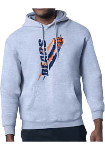 Starter Chicago Bears Mens Grey Color Scratch Long Sleeve Hoodie