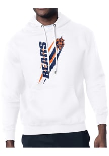 Starter Chicago Bears Mens White Color Scratch Long Sleeve Hoodie