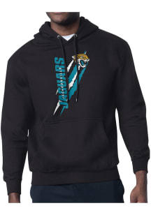 Starter Jacksonville Jaguars Mens Black Color Scratch Long Sleeve Hoodie