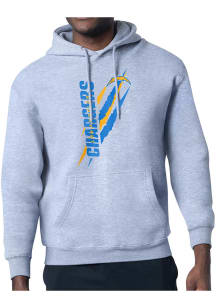 Starter Los Angeles Chargers Mens Grey Color Scratch Long Sleeve Hoodie