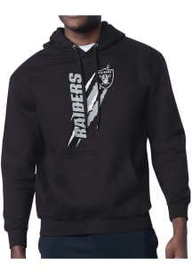 Starter Las Vegas Raiders Mens Black Color Scratch Long Sleeve Hoodie