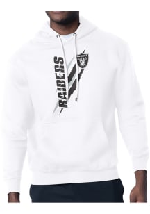 Starter Las Vegas Raiders Mens White Color Scratch Long Sleeve Hoodie