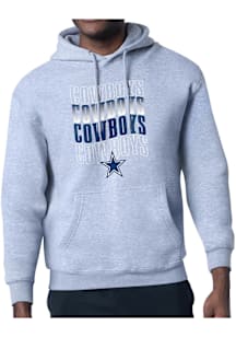 Starter Dallas Cowboys Mens Grey Wave Long Sleeve Hoodie