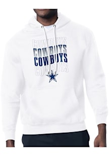 Starter Dallas Cowboys Mens White Wave Long Sleeve Hoodie