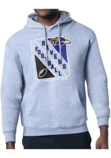 Starter Baltimore Ravens Mens Grey Shield Long Sleeve Hoodie