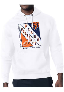 Starter Chicago Bears Mens White Shield Long Sleeve Hoodie