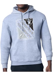 Starter Las Vegas Raiders Mens Grey Shield Long Sleeve Hoodie