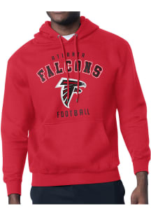 Starter Atlanta Falcons Mens Red Logo Long Sleeve Hoodie