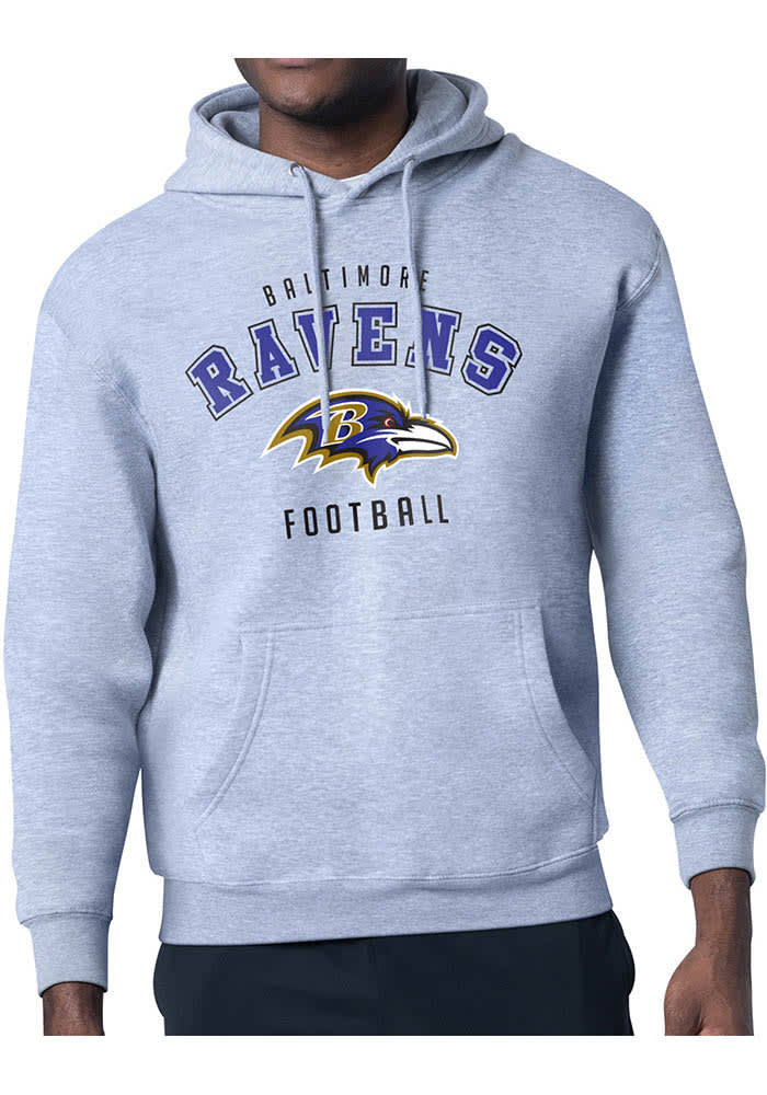Starter Baltimore Ravens Mens HEATHER GREY Logo Hoodie - 43443454