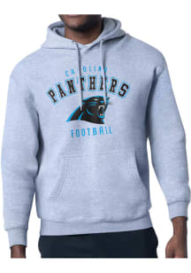 Starter Carolina Panthers Mens Grey Logo Long Sleeve Hoodie