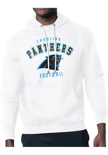 Starter Carolina Panthers Mens White Logo Long Sleeve Hoodie