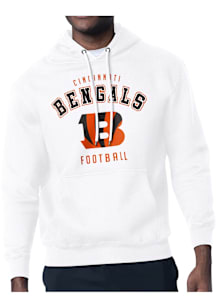 Starter Cincinnati Bengals Mens White Logo Long Sleeve Hoodie