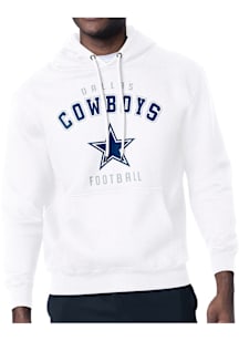 Starter Dallas Cowboys Mens White Logo Long Sleeve Hoodie