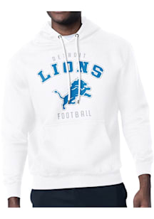 Starter Detroit Lions Mens White Logo Long Sleeve Hoodie