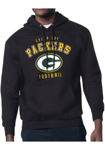 Starter Green Bay Packers Mens Black Logo Long Sleeve Hoodie