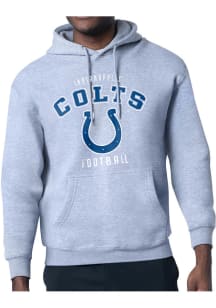 Starter Indianapolis Colts Mens Grey Logo Long Sleeve Hoodie