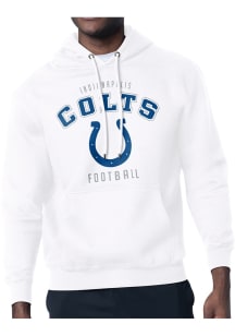 Starter Indianapolis Colts Mens White Logo Long Sleeve Hoodie