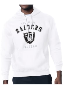 Starter Las Vegas Raiders Mens White Logo Long Sleeve Hoodie