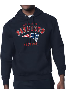 Starter New England Patriots Mens Navy Blue Logo Long Sleeve Hoodie