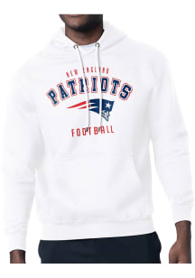 Starter New England Patriots Mens White Logo Long Sleeve Hoodie