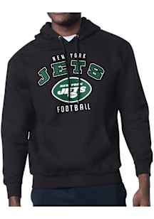 Starter New York Jets Mens Black Logo Long Sleeve Hoodie
