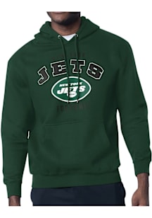 Starter New York Jets Mens Green Logo Long Sleeve Hoodie