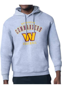 Starter Washington Commanders Mens Grey Logo Long Sleeve Hoodie