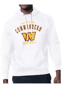 Starter Washington Commanders Mens White Logo Long Sleeve Hoodie