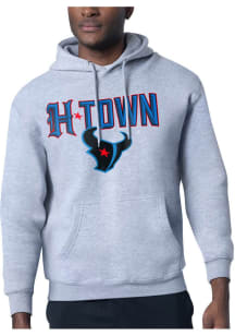 Starter Houston Texans Mens Grey H-Town Long Sleeve Hoodie