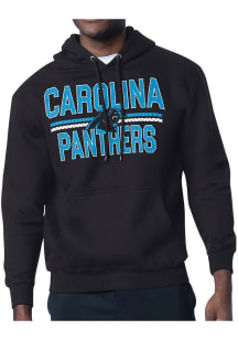 Starter Carolina Panthers Mens Black Mesh Logo Long Sleeve Hoodie