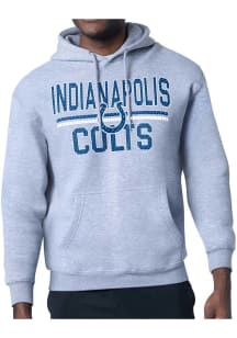 Starter Indianapolis Colts Mens Grey Mesh Logo Long Sleeve Hoodie