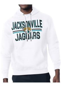 Starter Jacksonville Jaguars Mens White Mesh Logo Long Sleeve Hoodie