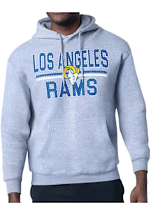 Starter Los Angeles Rams Mens Grey Mesh Logo Long Sleeve Hoodie