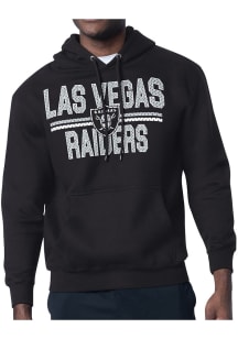 Starter Las Vegas Raiders Mens Black Mesh Logo Long Sleeve Hoodie