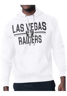 Starter Las Vegas Raiders Mens White Mesh Logo Long Sleeve Hoodie