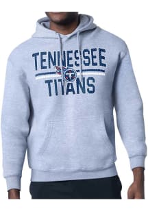 Starter Tennessee Titans Mens Grey Mesh Logo Long Sleeve Hoodie