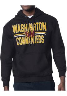 Starter Washington Commanders Mens Black Mesh Logo Long Sleeve Hoodie