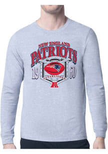 Starter New England Patriots Grey 80s Logo Long Sleeve T Shirt