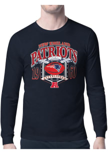 Starter New England Patriots Navy Blue 80s Logo Long Sleeve T Shirt