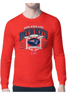 Starter New England Patriots Red 80s Logo Long Sleeve T Shirt