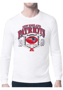 Starter New England Patriots White 80s Logo Long Sleeve T Shirt